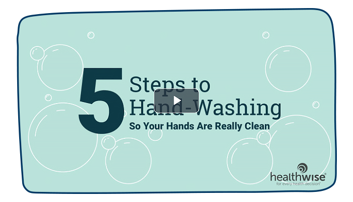Video thumbnail for five steps to hand washing