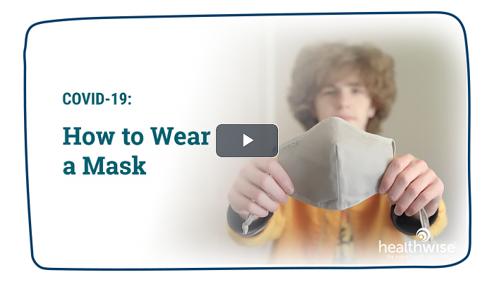 Video thumbnail of a teenager showing how to wear a mask